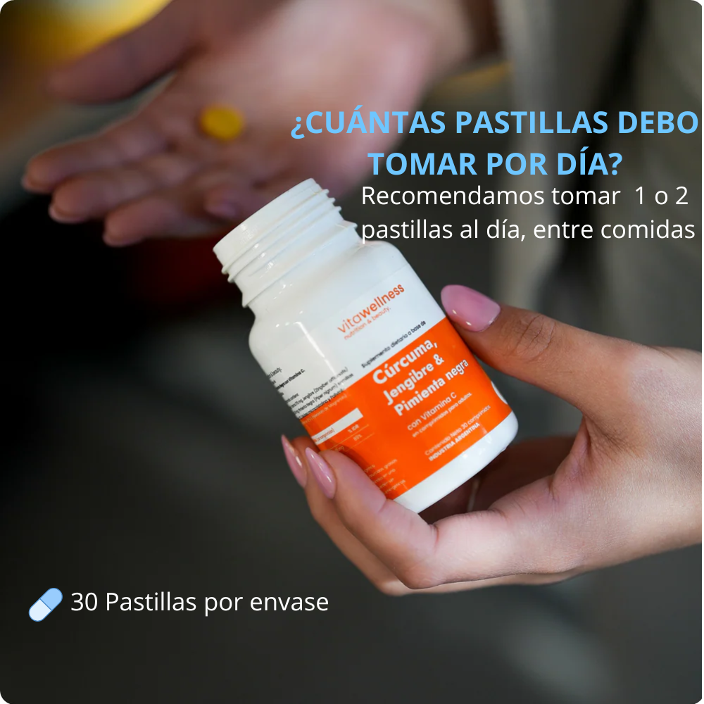 Cápsula De Jengibre, Curcuma, Pimienta y VitC